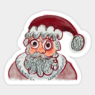 Frazzled Father Christmas Sticker